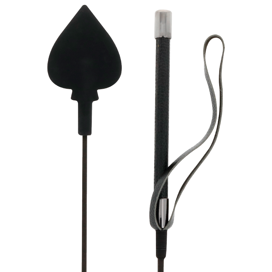 DARKNESS - FOUET IN SILICONE NOIR 60CM