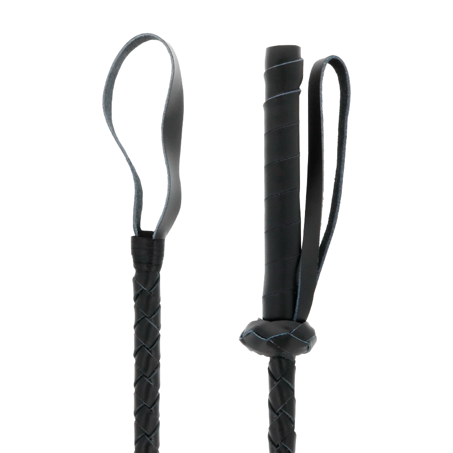 DARKNESS - FOUET BDSM FÉTICHISTE IN LEATHER 60CM