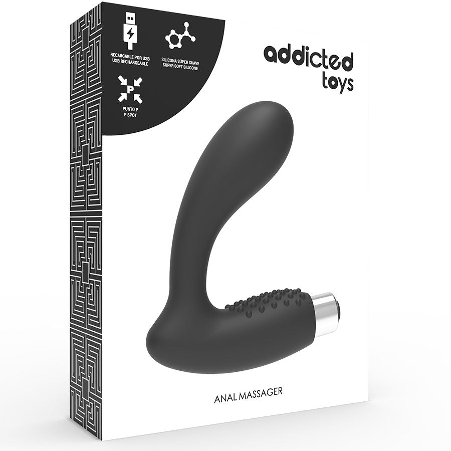 ADDICTED TOYS - VIBRADOR DE PRÓSTATA RECARGABLE MODELO 5 - NEGRO