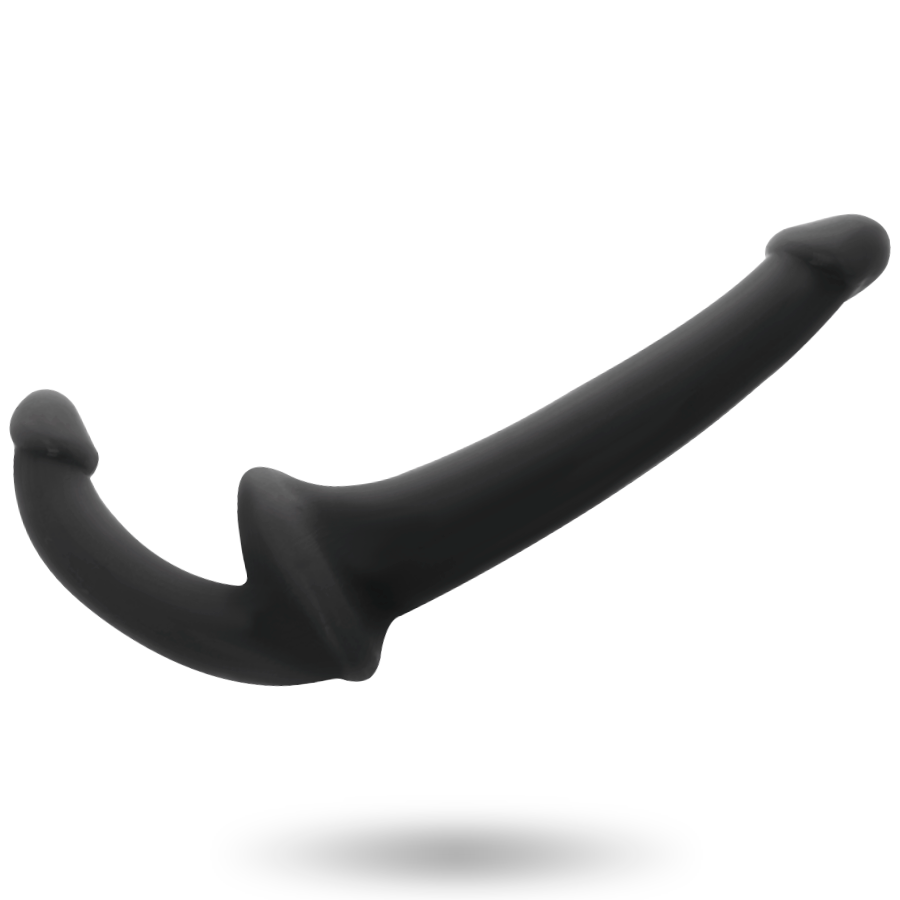 ADDICTED TOYS - BLACK STRAIGHTFORWARD DILDO WITH ARN S
