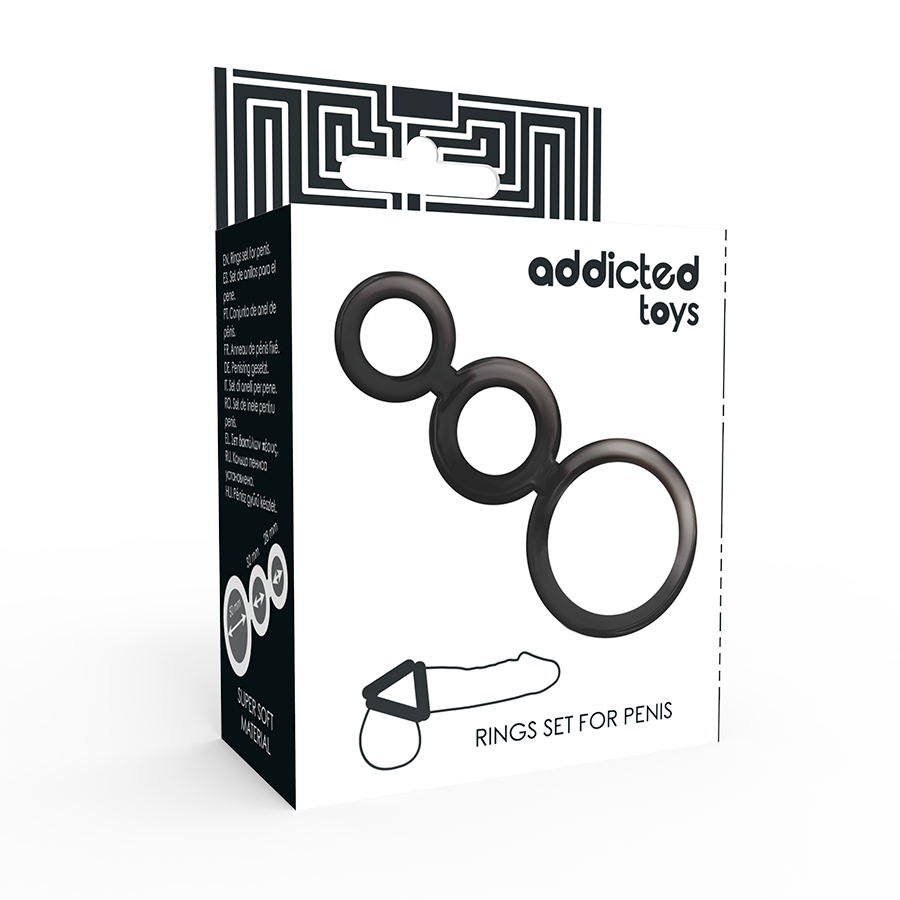 JUGUETES ADICTOS - SET DE ANILLOS PARA EL PENE - SMOKY