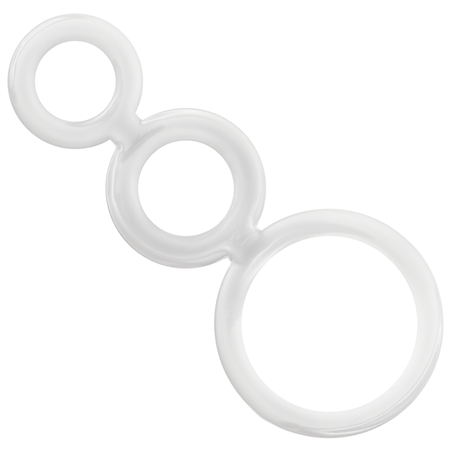 JUGUETES ADICTOS - SET DE ANILLOS PARA EL PENE TRANSPARENTES