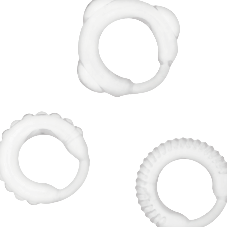 JUGUETES ADICTO - JUEGO DE ANILLOS C TRANSPARENTES