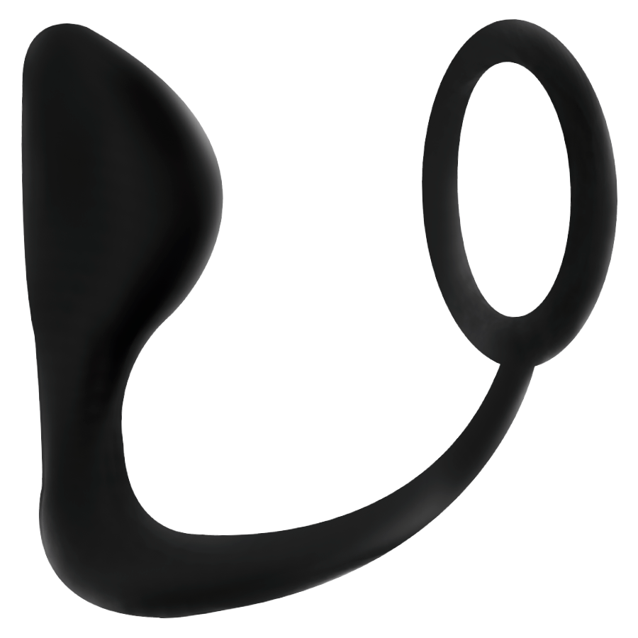 JUGUETES ADICTOS - PLUG ANAL CON ANILLO NEGRO PARA EL PENE