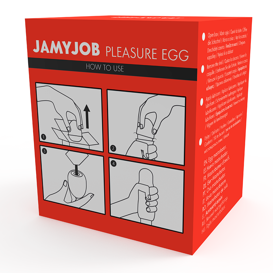 JAMYJOB - MASTURBADOR ROJO HUEVO VERSIÓN DISCRETA