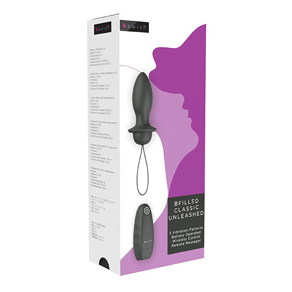 B SWISH - PLUG VIBRADOR NEGRO CLÁSICO CON RELLENO