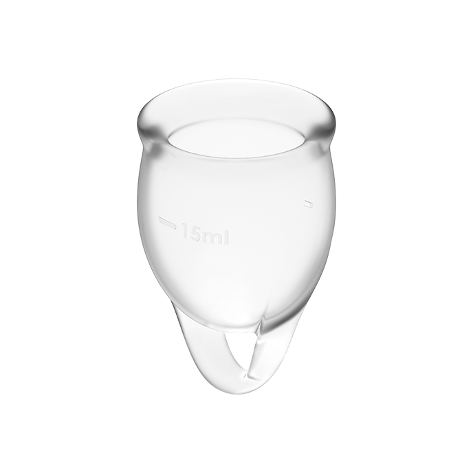 SATISFYER - KIT COUPE MENSTRUELLE TRANSPARENTE FEEL CONFIANCE 15 + 20 ML