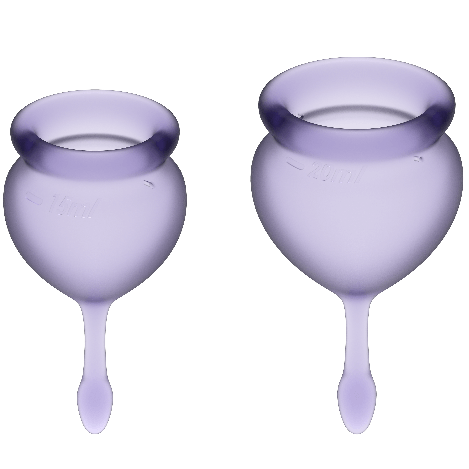 SATISFYER - KIT BIEN-ÊTRE COUPE MENSTRUELLE BLEU INTENSE 15 + 20 ML