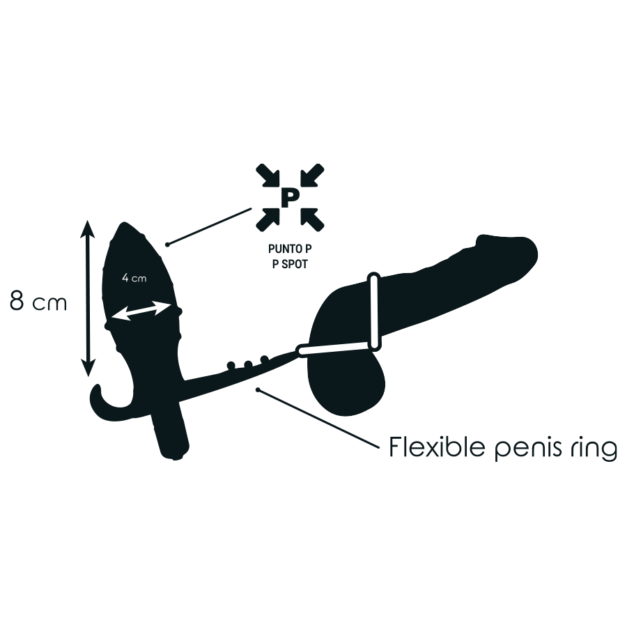 ADDICTED TOYS - PLUG ANAL CON DOBLE ANILLO NEGRO