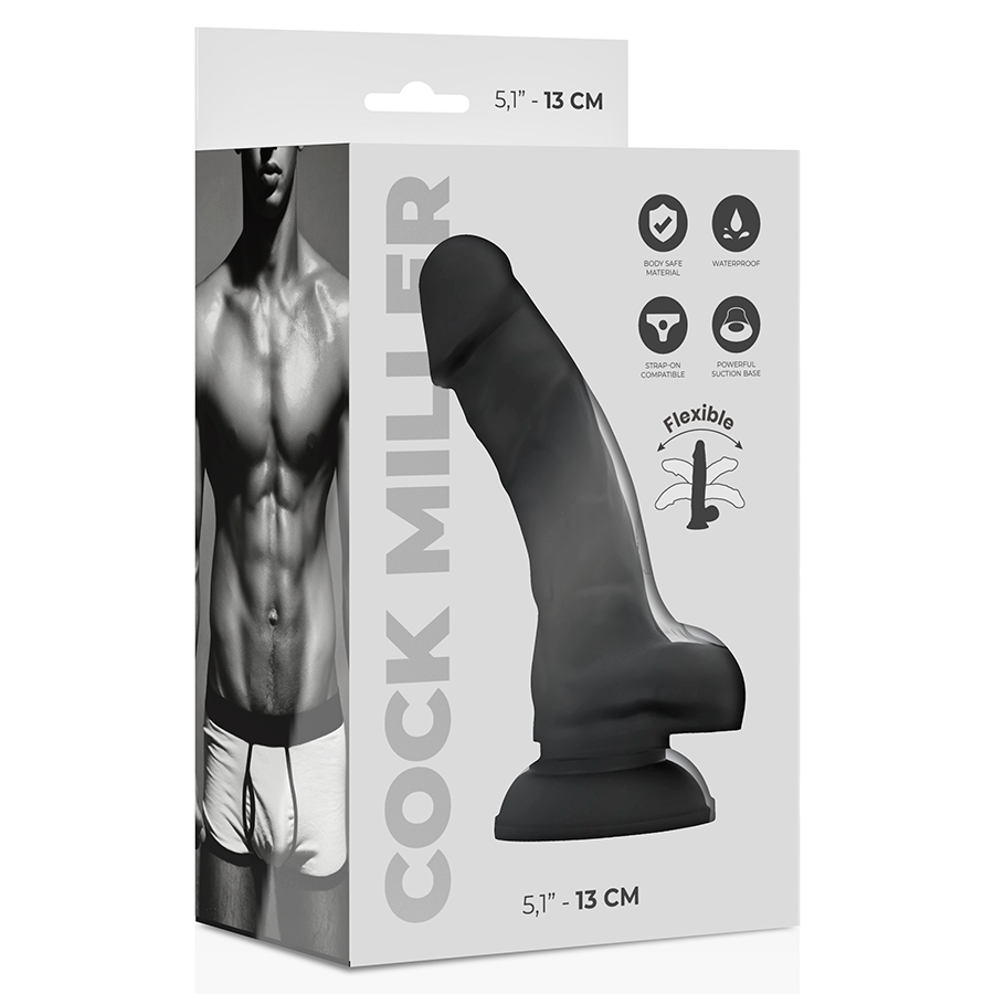 Silicone densité cocksil articulable noir 13 cm – Cock Miller
