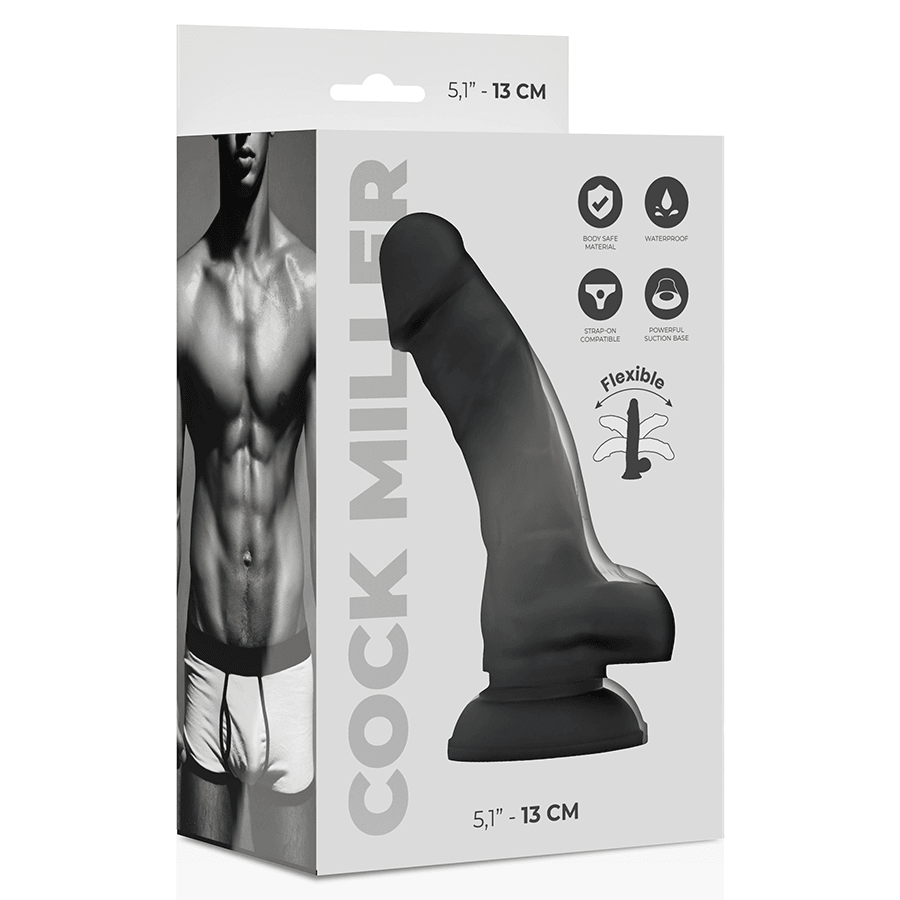 Silicone densité cocksil articulable noir 13 cm – Cock Miller