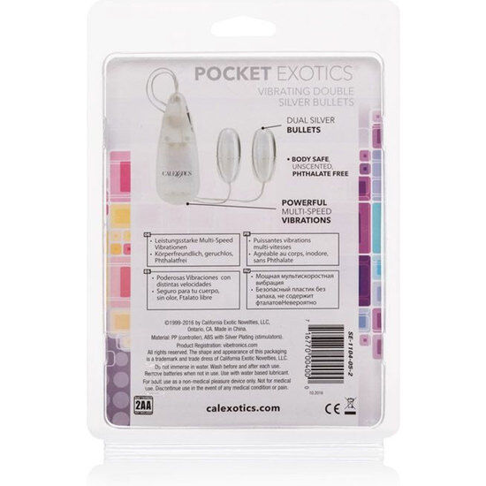 CALEXOTICS - DUO ARGENT VIBRATING BALLS