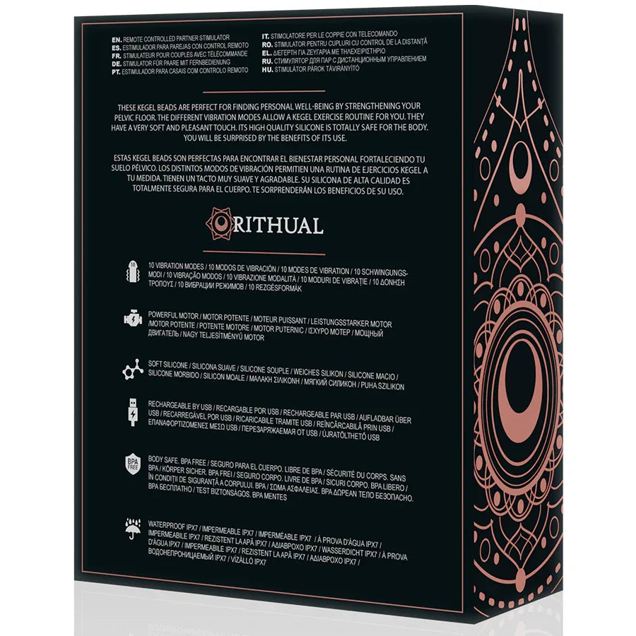 Rithual – Balles de Kegel Vibrantes Rechargeables Nisha Noires