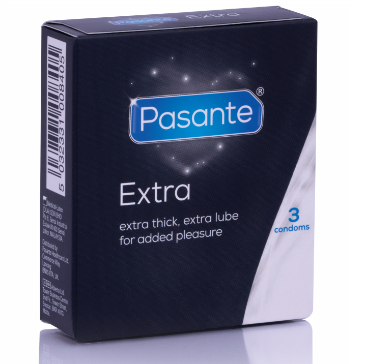 PASANTE - EXTRA EXTRA THICK CONDOMS PACK OF 3
