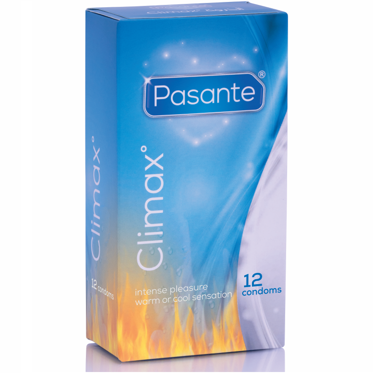 PASANTE - CLIMAX 6 WARMING EFFECT + 6 COOLING EFFECT CONDOMS / 12 UNITS