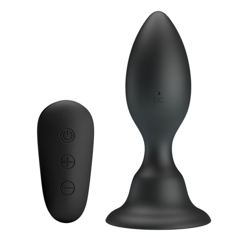 MR PLAY - PLUG ANAL CON VIBRACIÓN Y CONTROL REMOTO NEGRO