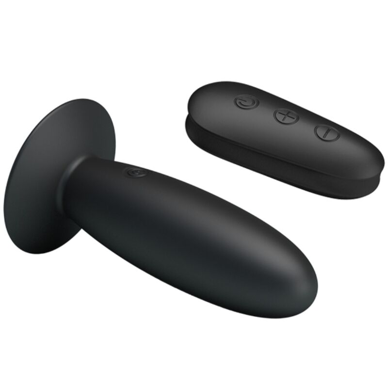MR PLAY - PLUG ANAL CON VIBRACIÓN Y CONTROL REMOTO NEGRO