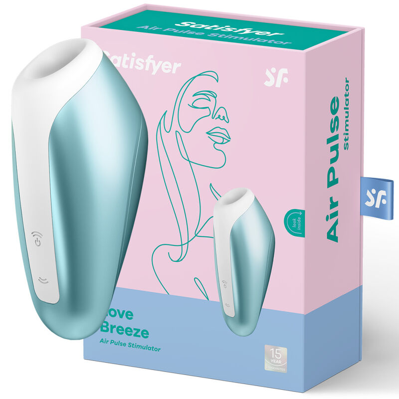 SATISFYER - LOVE BREEZE SUCTION AZUL HIELO