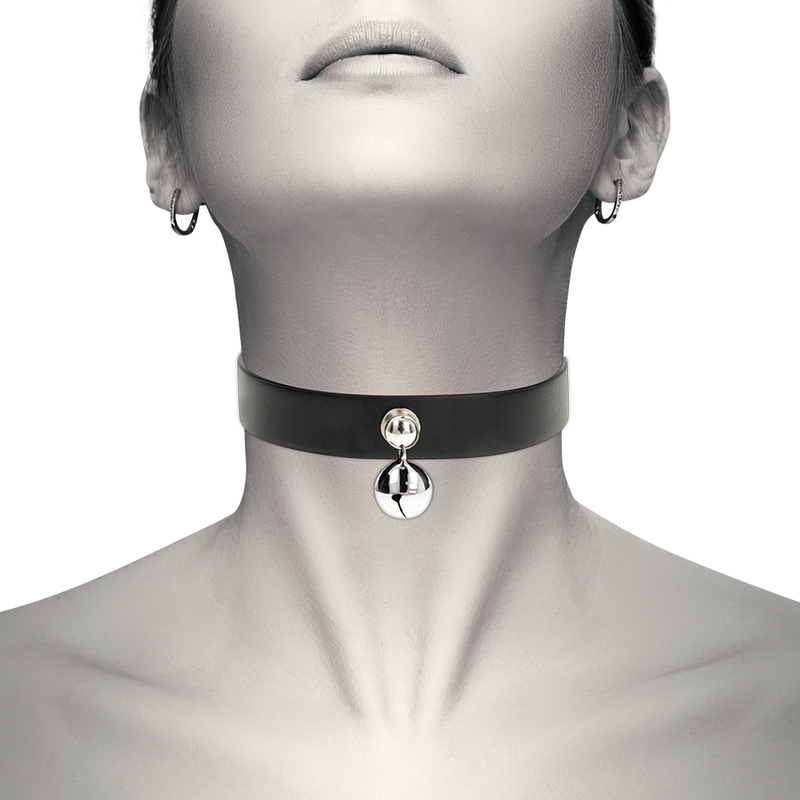 COQUETTE CHIC DESIRE - COLLAR DE CUERO VEGANO PARA MUJER CON SONAJERO