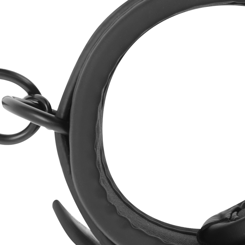 FETISH SUBMISSIVE - TOBILLERAS DE CUERO VEGANO CON FORRO DE NOPRENE