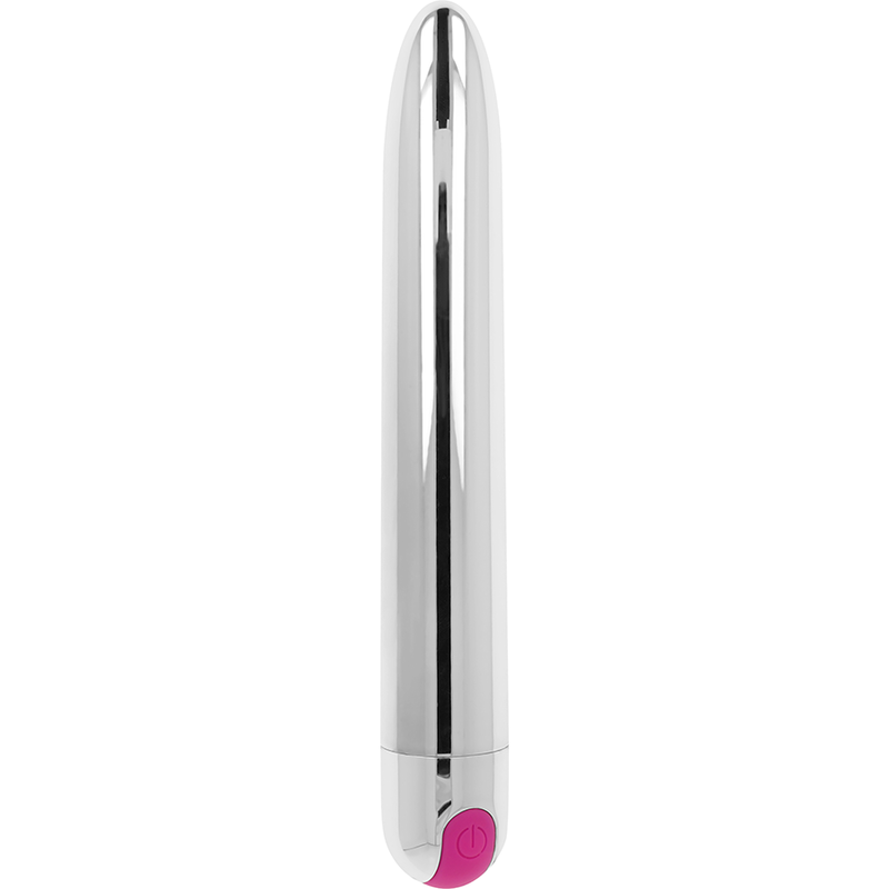 OHMAMA - VIBRATEUR ARGENT RECHARGEABLE 10 MODES 18.5 CM