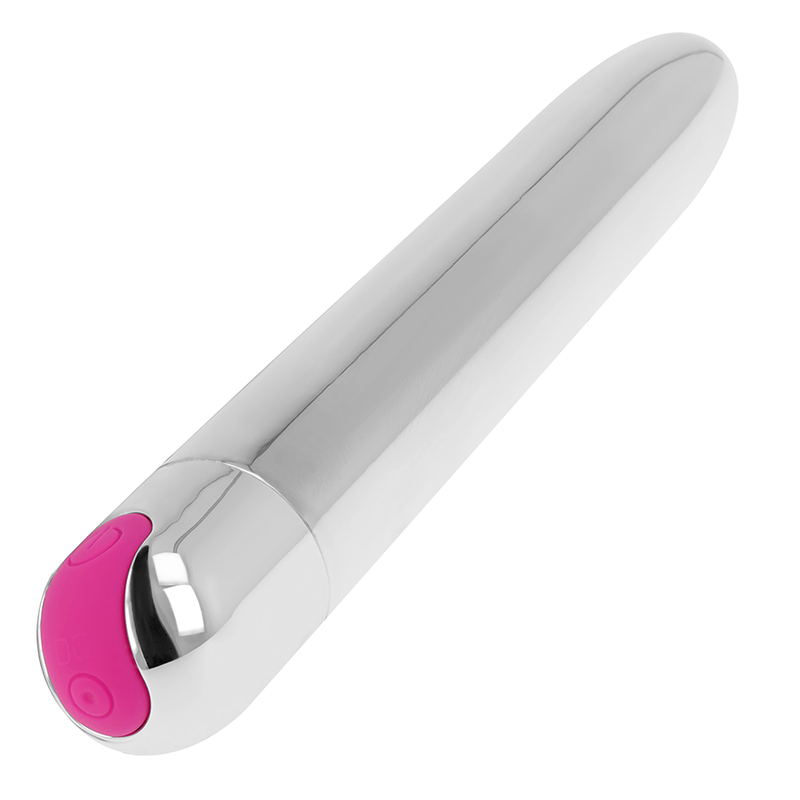 OHMAMA - VIBRATEUR ARGENT RECHARGEABLE 10 MODES 18.5 CM