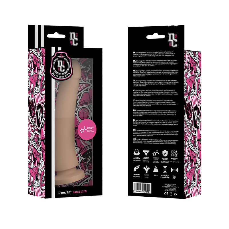 DELTA CLUB - JUGUETES DILDO MEDICAL SILICONA NATURAL 17 CM -O- 3 CM