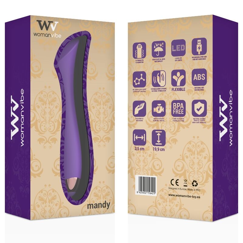 WOMANVIBE - RECHARGEABLE VIBRATEUR IN SILICONE MANDY POINT "K"