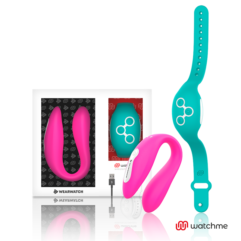 WEARWATCH - WATCHME TECNOLOGÍA DUAL VIBRADOR FUCSIA / AGUA DE MAR