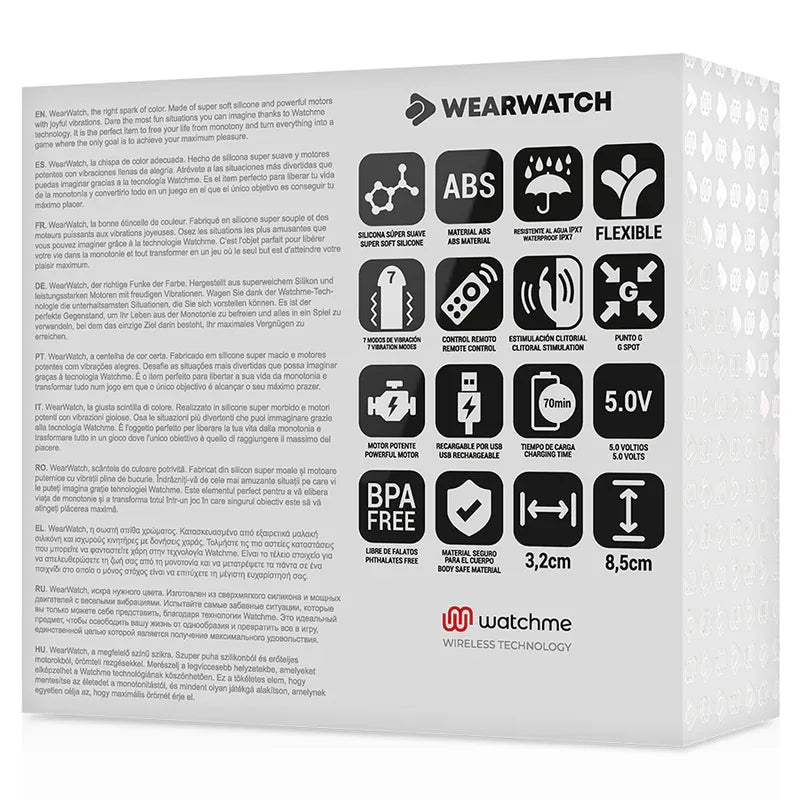 Wearwatch – Vibrateur Watchme Double Technologie Fuchsia / Eau de Mer