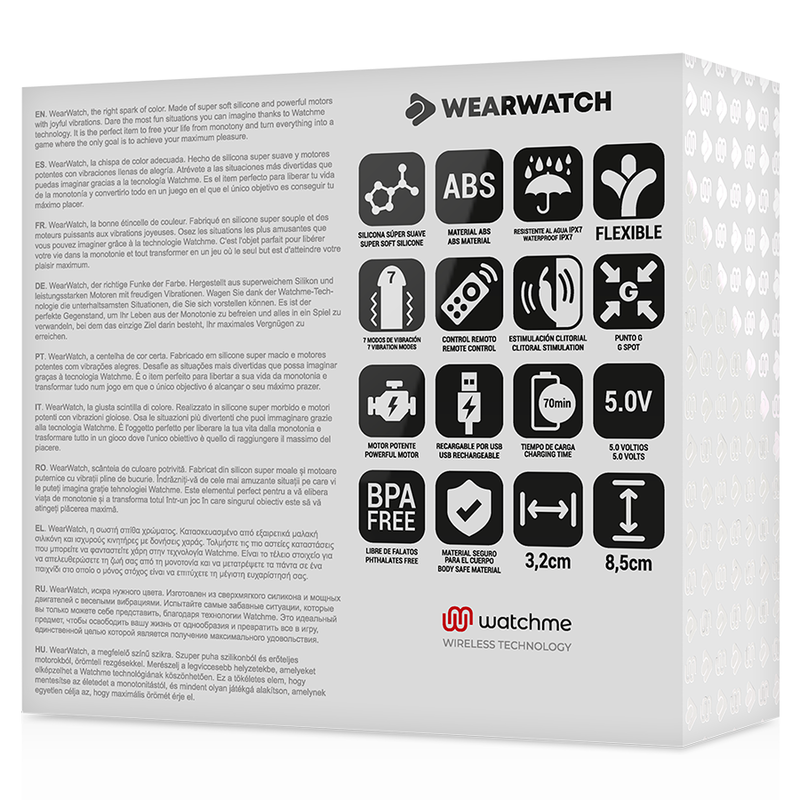 WEARWATCH - WATCHME VIBRADOR DOBLE TECNOLOGÍA FUCSIA/AZABACHE