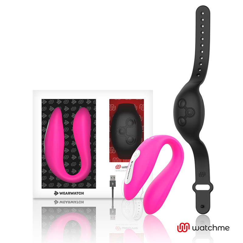 WEARWATCH - WATCHME VIBRADOR DOBLE TECNOLOGÍA FUCSIA/AZABACHE