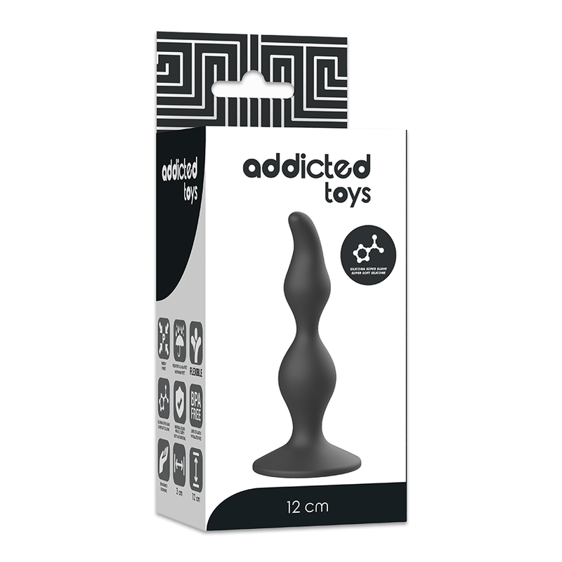 ADDICTED TOYS - PLUG SEXUAL ANAL 12 CM NEGRO