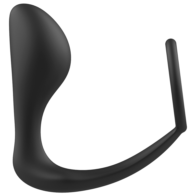JUGUETES ADICTOS - PLUG ANAL CON ANILLO DE SILICONA NEGRO