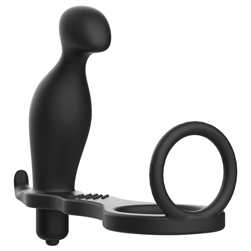 ADDICTED TOYS - AVEC ANNEAU ANAL PLUG IN SILICONE BLACK 12 CM