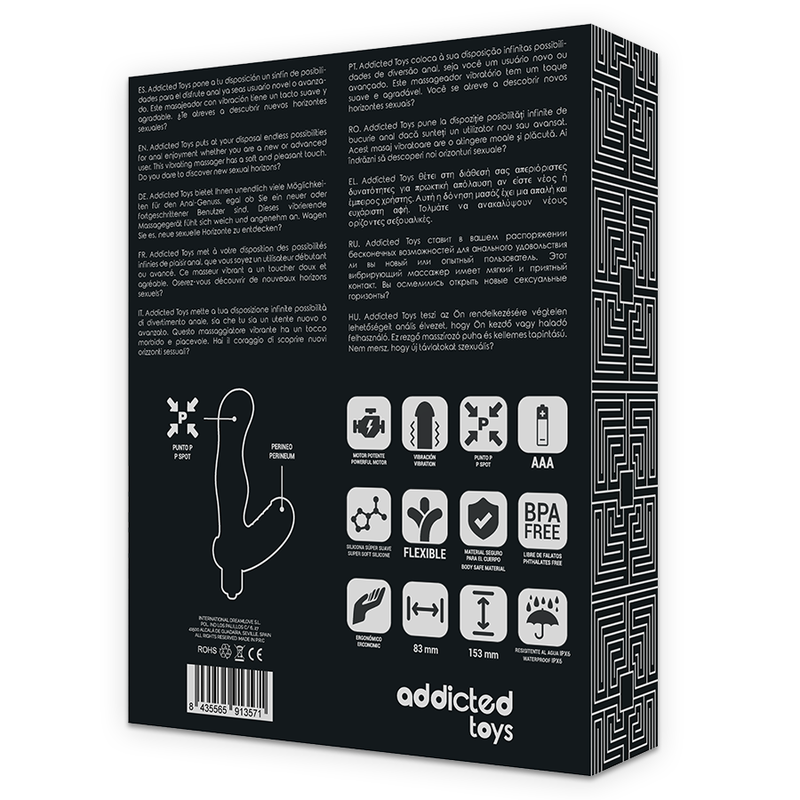 ADDICTED TOYS - ANAL PROSTATE STIMULATEUR IN SILICONE P-SPOT VIBE