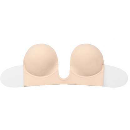 BYE-BRA - SUJETADOR SIN TIRANTES BEIGE COPA E