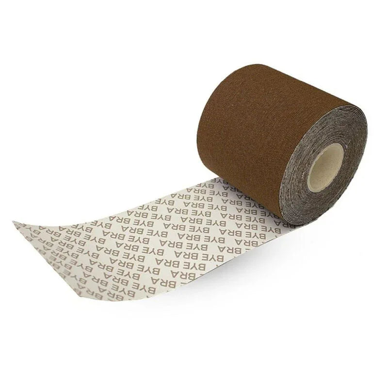 Bye Bra – Body Tape 5 M X 6,5 cm + 3 Paires de Cache Matin Marron