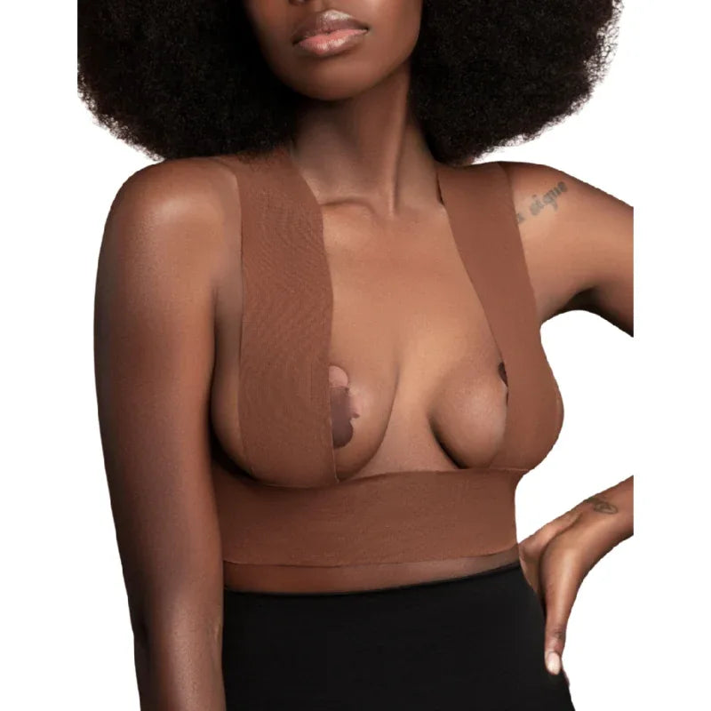 Bye Bra – Body Tape 5 M X 6,5 cm + 3 Paires de Cache Matin Marron