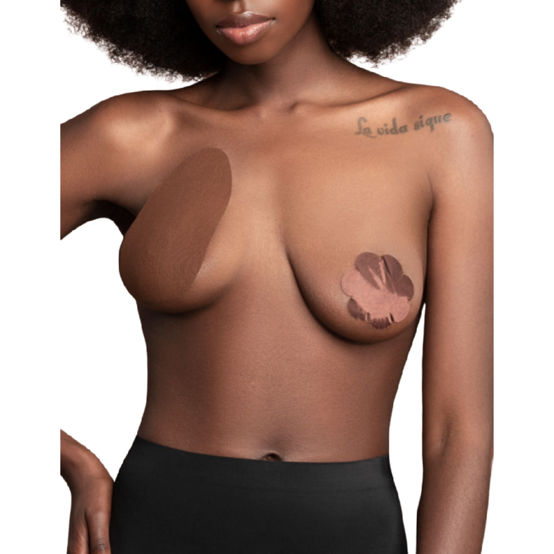 BYE-BRA - RENFORCEMENTSEINS + 3 PAIRS SATINÉES BEIGE BONNET A/C