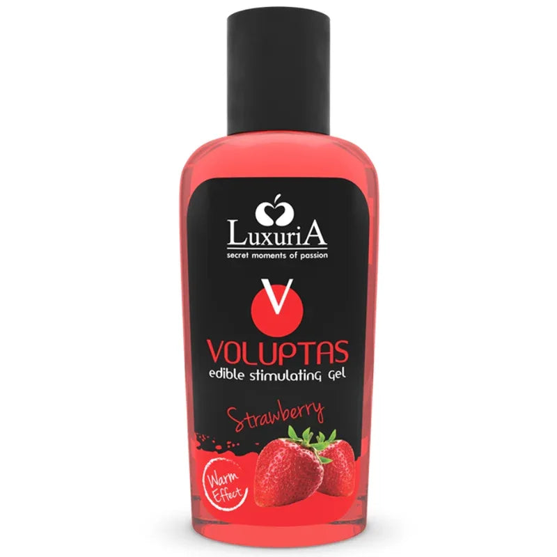 Intimateline Luxuria – Voluptas Gel de Massage Comestible Effet Chauffant – Fraise 100 ml