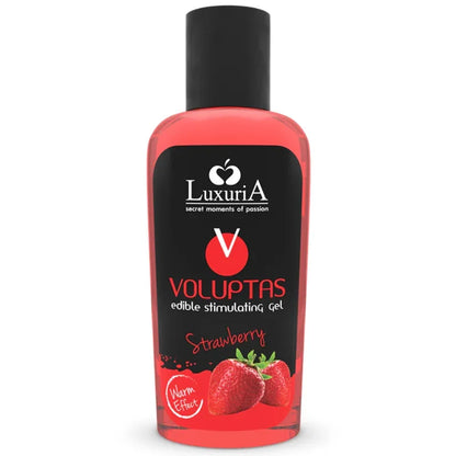 Intimateline Luxuria – Voluptas Gel de Massage Comestible Effet Chauffant – Fraise 100 ml