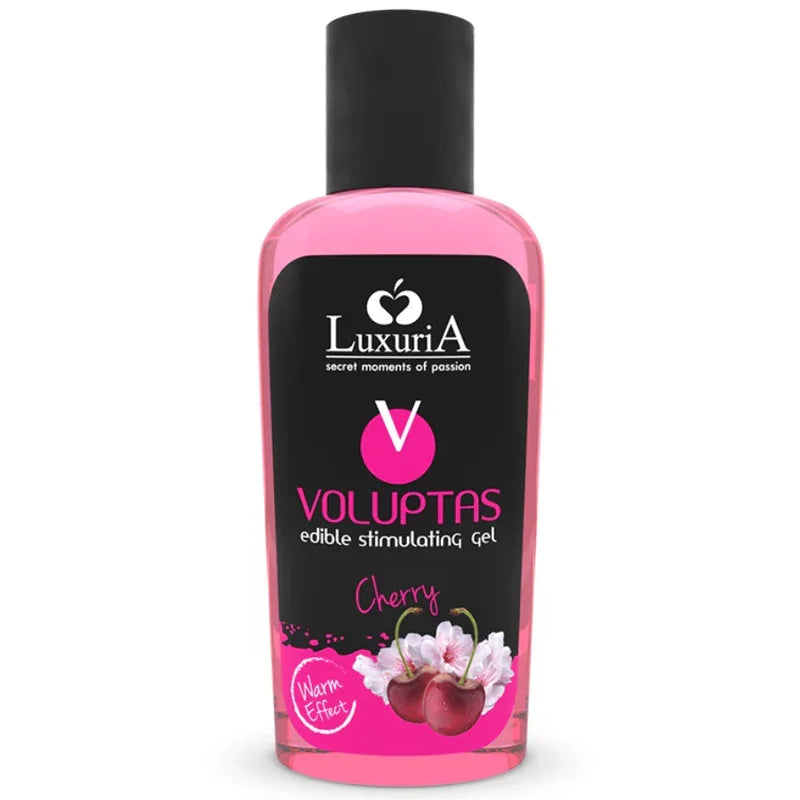 Intimateline Luxuria – Voluptas Gel de Massage Comestible Effet Chauffant – Cerise 100 ml