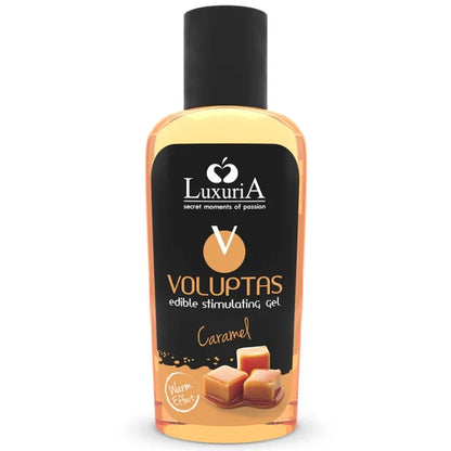 Intimateline Luxuria – Voluptas Gel de Massage Comestible Effet Chauffant – Caramel 100 ml