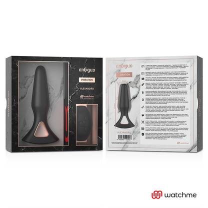 ANBIGUO - WATCHME VIBRADOR DE CONTROL REMOTO PLUG ANAL ALEXANDRU