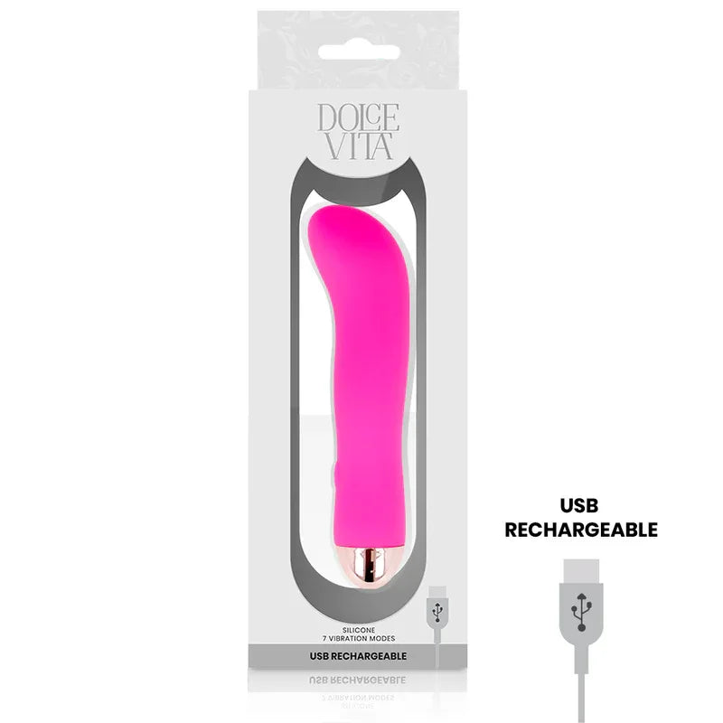 Dolce Vita – Vibrateur Rechargeable Deux Rose 7 Vitesses