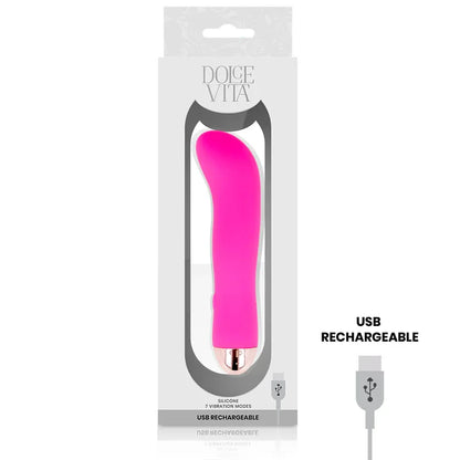 Dolce Vita – Vibrateur Rechargeable Deux Rose 7 Vitesses