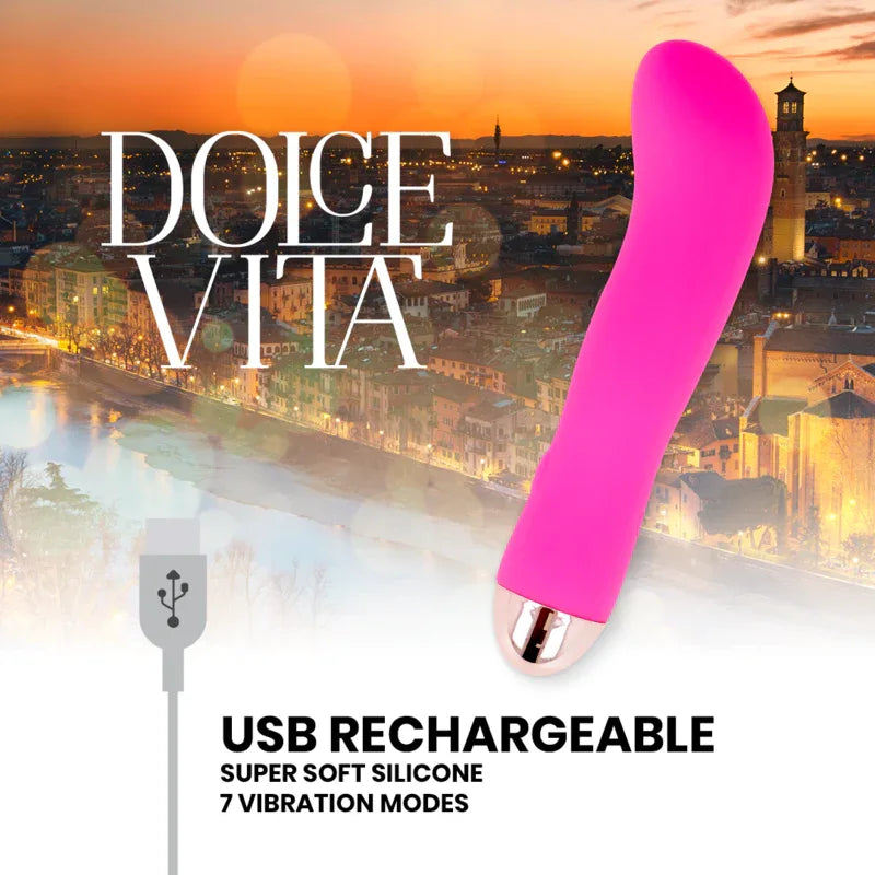 Dolce Vita – Vibrateur Rechargeable Deux Rose 7 Vitesses