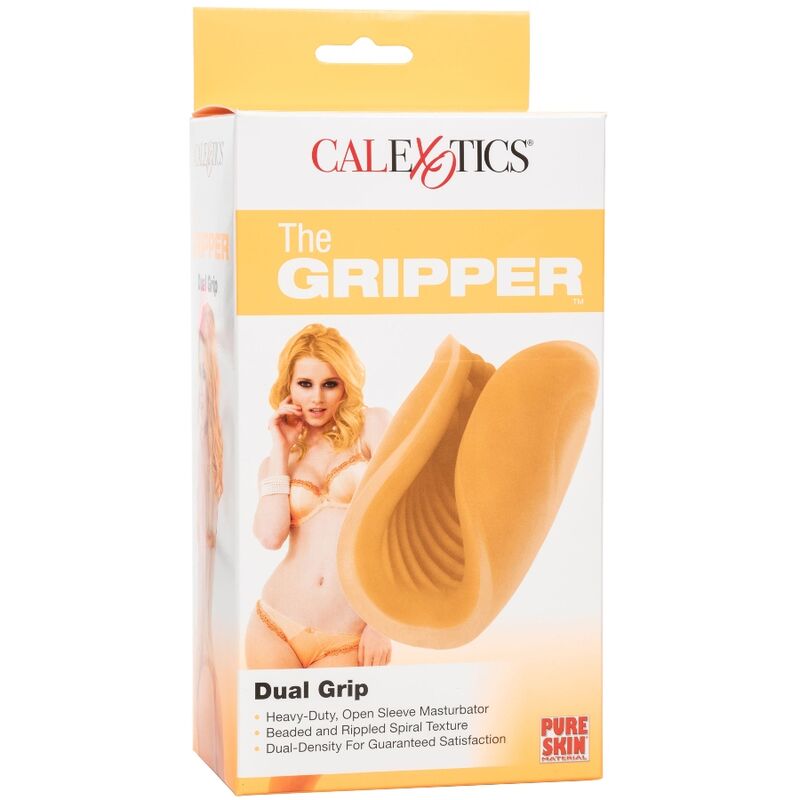 CALEXOTICS - MASTURBADOR CON AGARRE DE CUENTAS NARANJA
