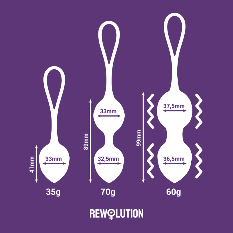 REWOLUTION - REWOBEADS BALAS VIBRATORIAS DE CONTROL REMOTO CON TECNOLOGÍA WATCHME